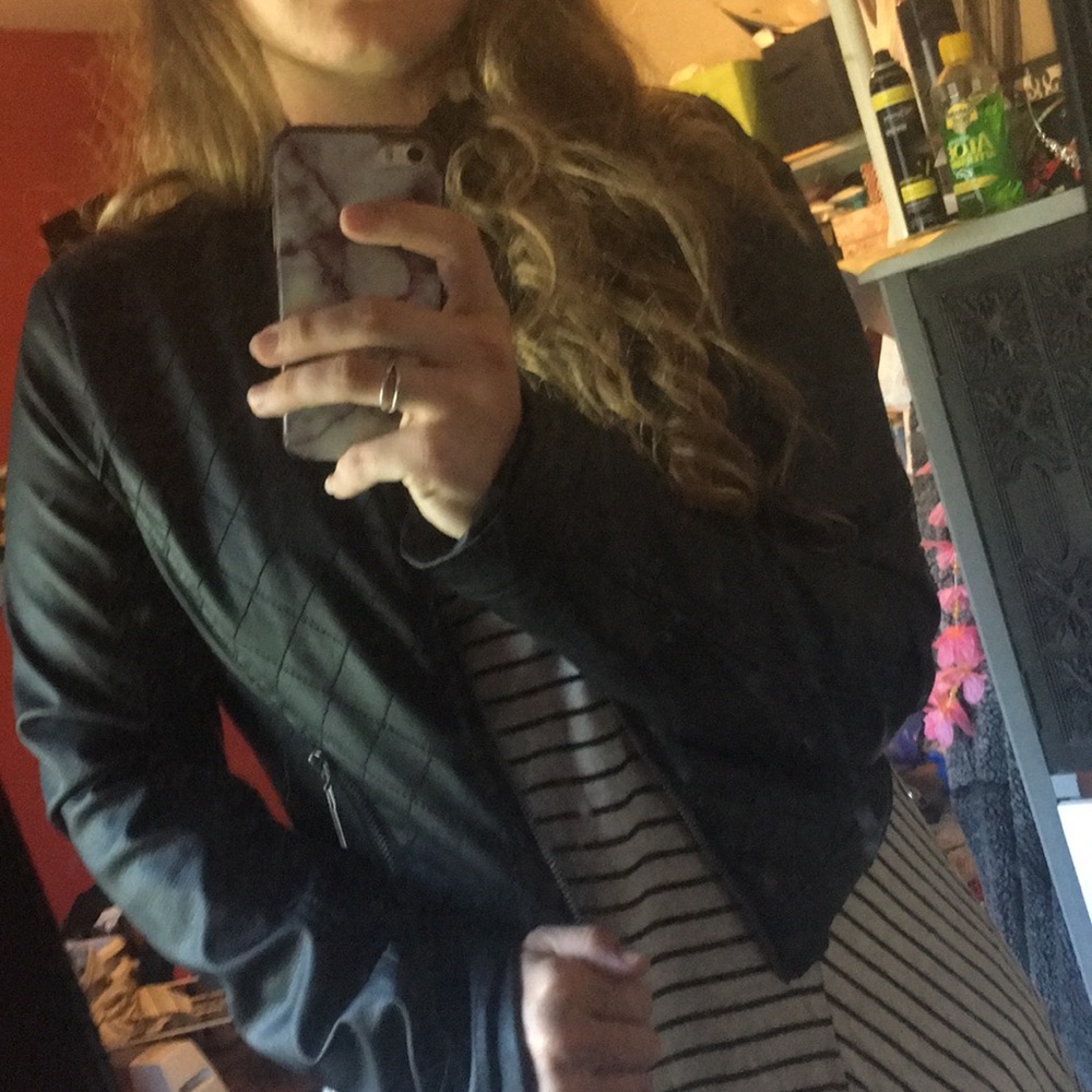 Faux leather jacket
